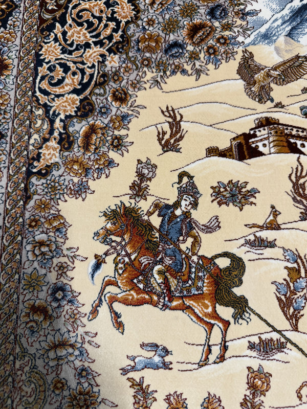 Lyxig Bambu Silk-Figural Matta - 180 x 120 cm