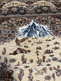 Lyxig Bambu Silk-Figural Matta - 180 x 120 cm