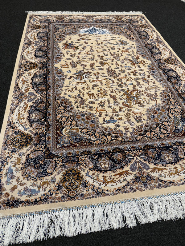 Lyxig Bambu Silk-Figural Matta - 180 x 120 cm