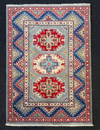 Handknuten fine Kazak‑matta — 138× 97 cm
