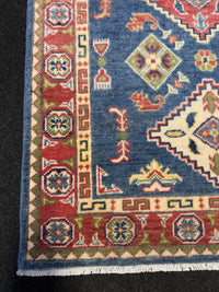 Handknuten Kazak‑matta — 130× 84 cm