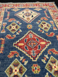 Handknuten Kazak‑matta — 130× 84 cm