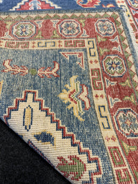 Handknuten Kazak‑matta — 130× 84 cm