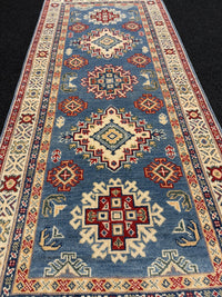 Handknuten Kazak‑matta — 193× 80 cm