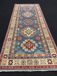 Handknuten Kazak‑matta — 193× 80 cm