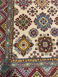 Handknuten Kazak‑matta — 183 × 121 cm