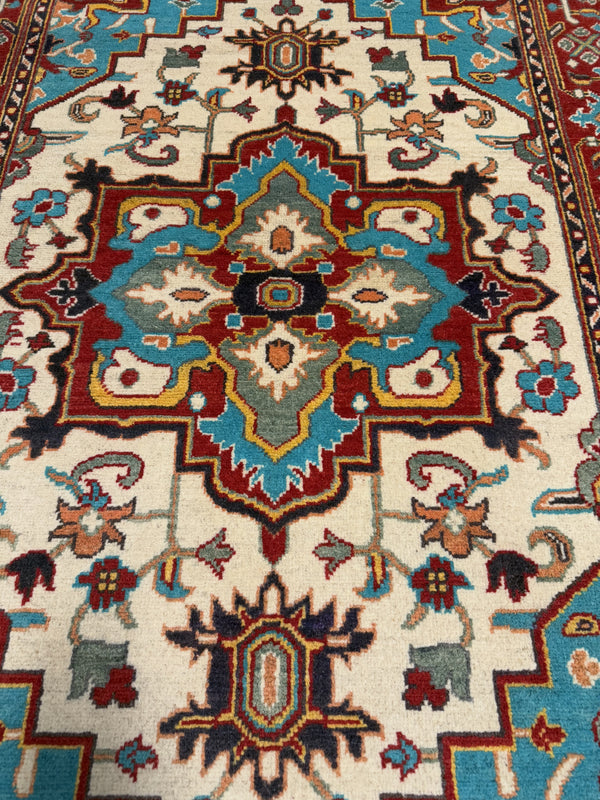 Handknuten Kazak‑matta — 180 × 125 cm