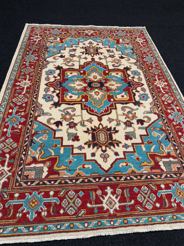 Handknuten Kazak‑matta — 180 × 125 cm