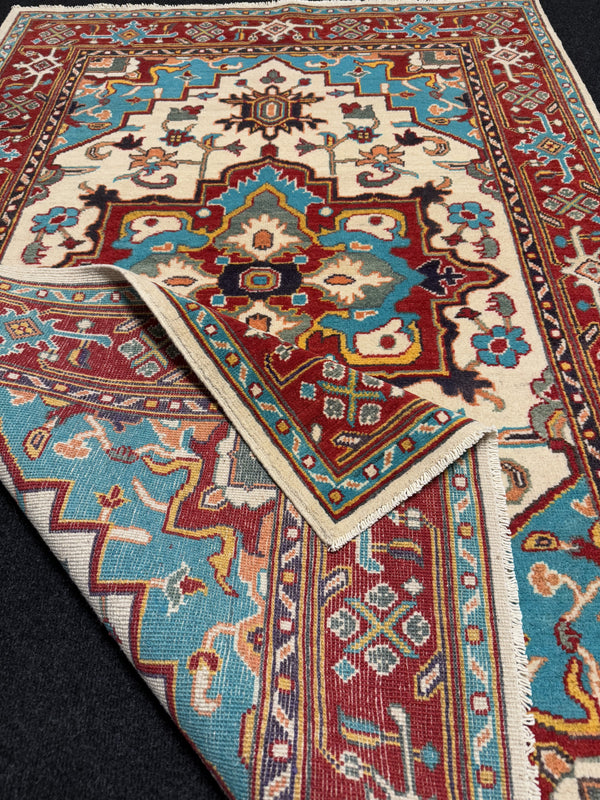 Handknuten Kazak‑matta — 180 × 125 cm