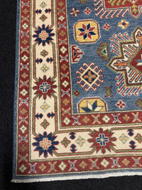 Handknuten Kazak‑matta — 184 × 117 cm