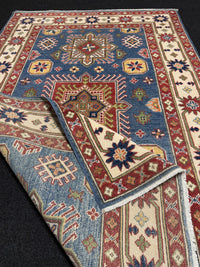 Handknuten Kazak‑matta — 184 × 117 cm