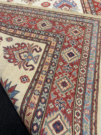 Handknuten Kazak‑matta — 199 × 146 cm