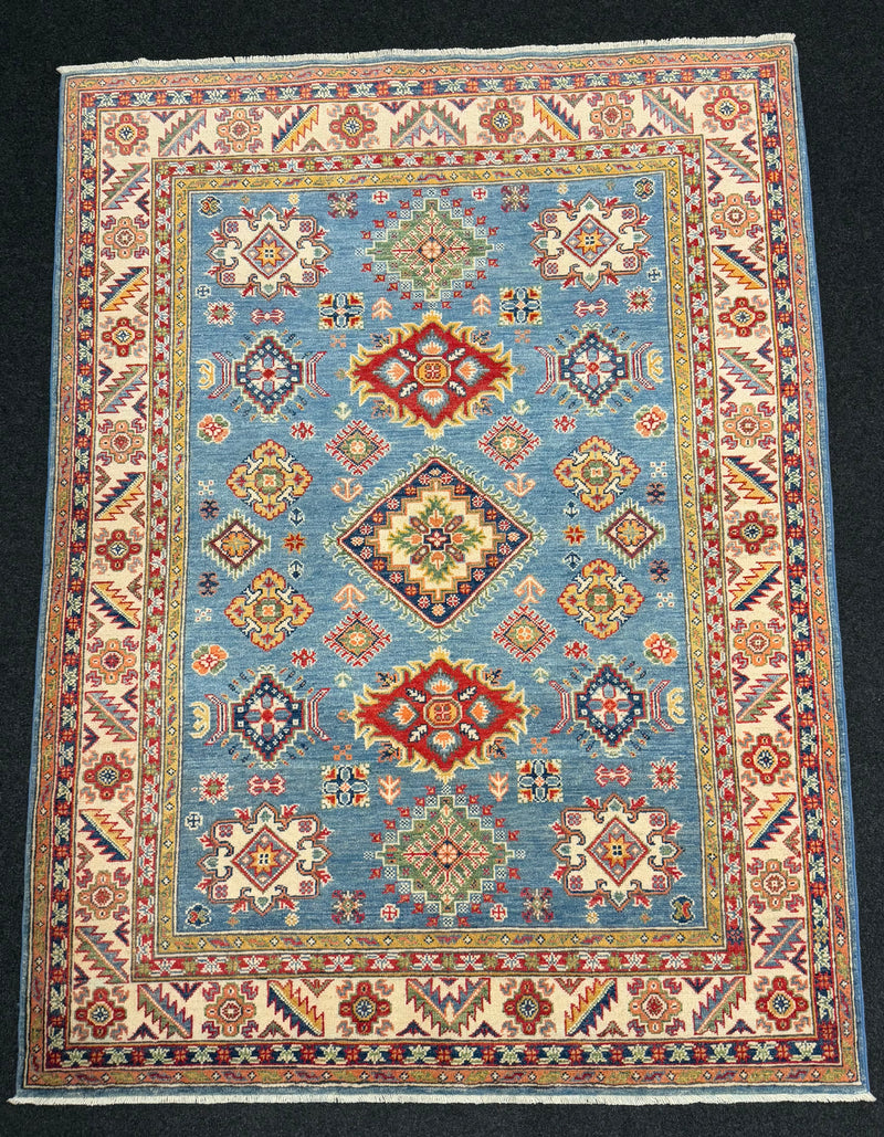 Handknuten Kazak‑matta — 206 × 152 cm