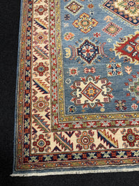 Handknuten Kazak‑matta — 206 × 152 cm