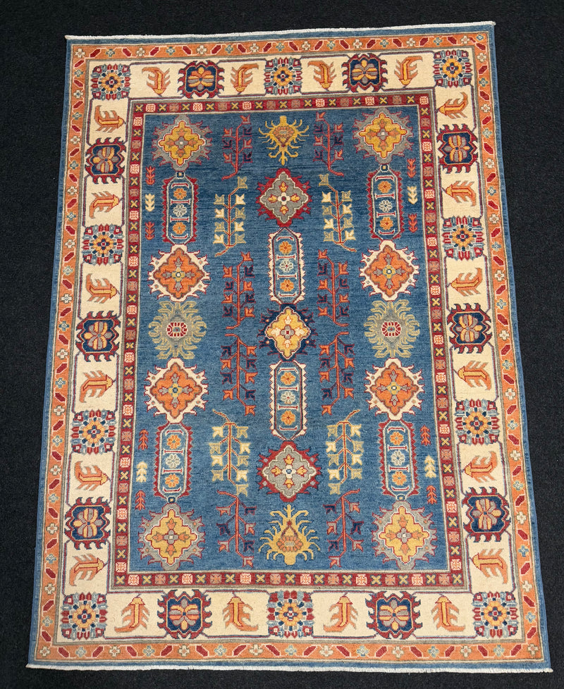 Handknuten Kazak‑matta — 206 × 150 cm