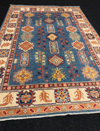 Handknuten Kazak‑matta — 206 × 150 cm