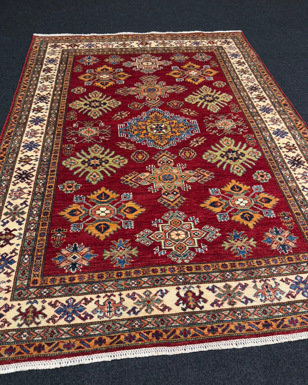 Handknuten fine Kazak‑matta — 205×154 cm