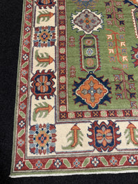 Handknuten Kazak‑matta — 208 × 150 cm