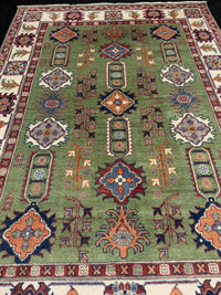 Handknuten Kazak‑matta — 208 × 150 cm