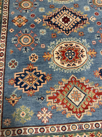 Handknuten fine Kazak‑matta — 207× 148 cm