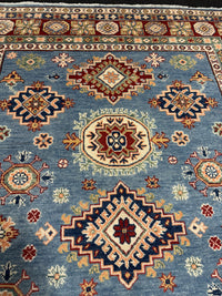 Handknuten fine Kazak‑matta — 207× 148 cm