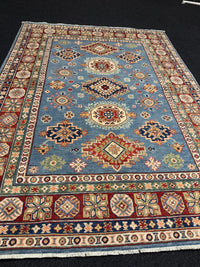 Handknuten fine Kazak‑matta — 207× 148 cm