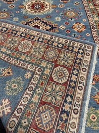 Handknuten fine Kazak‑matta — 207× 148 cm