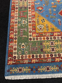 Handknuten Kazak‑matta — 277 × 188 cm