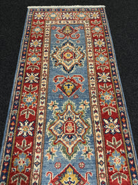 Handknuten Kazak‑matta — 176 × 57 cm