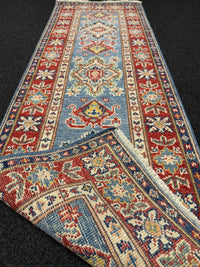 Handknuten Kazak‑matta — 176 × 57 cm