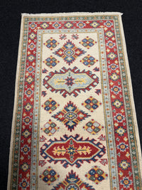 Handknuten Kazak‑matta — 168 × 68 cm