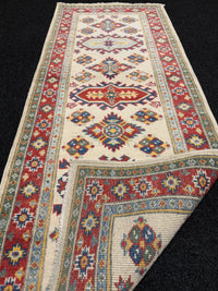 Handknuten Kazak‑matta — 168 × 68 cm