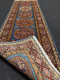 Handknuten fine Kazak‑matta — 188× 55 cm