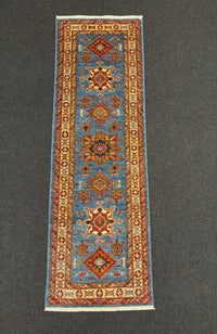 Handknuten fine Kazak‑matta — 188× 60 cm