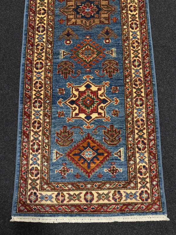 Handknuten fine Kazak‑matta — 188× 60 cm