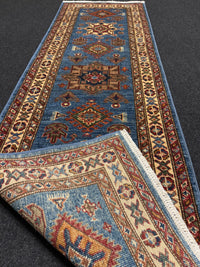 Handknuten fine Kazak‑matta — 188× 60 cm