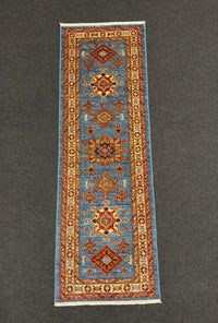 Handknuten fine Kazak‑matta — 188× 60 cm