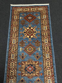 Handknuten fine Kazak‑matta — 188× 60 cm