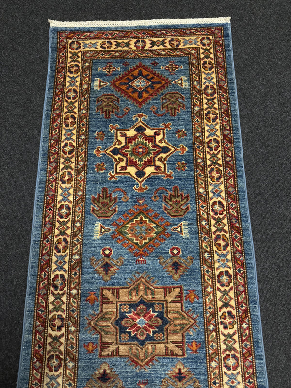 Handknuten fine Kazak‑matta — 188× 60 cm
