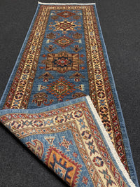 Handknuten fine Kazak‑matta — 188× 60 cm