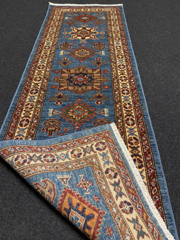 Handknuten fine Kazak‑matta — 188× 60 cm