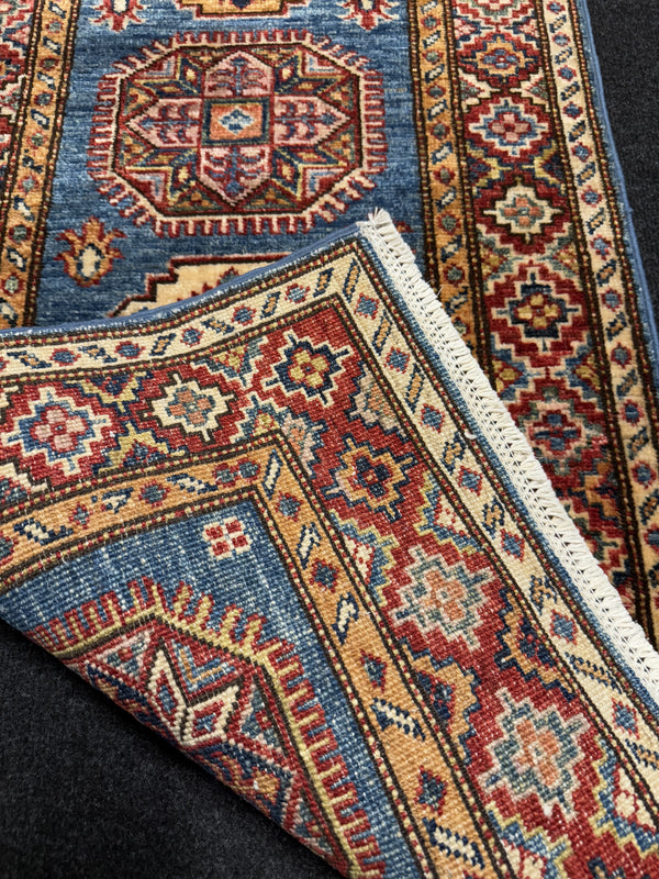 Handknuten fine Kazak‑matta — 181× 60 cm