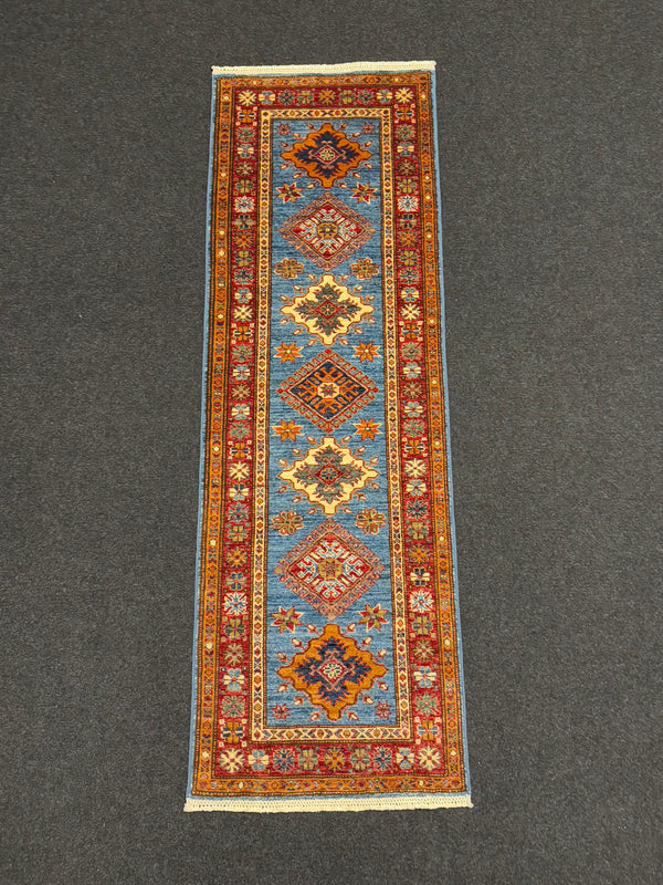 Handknuten fine Kazak‑matta — 175 × 58 cm