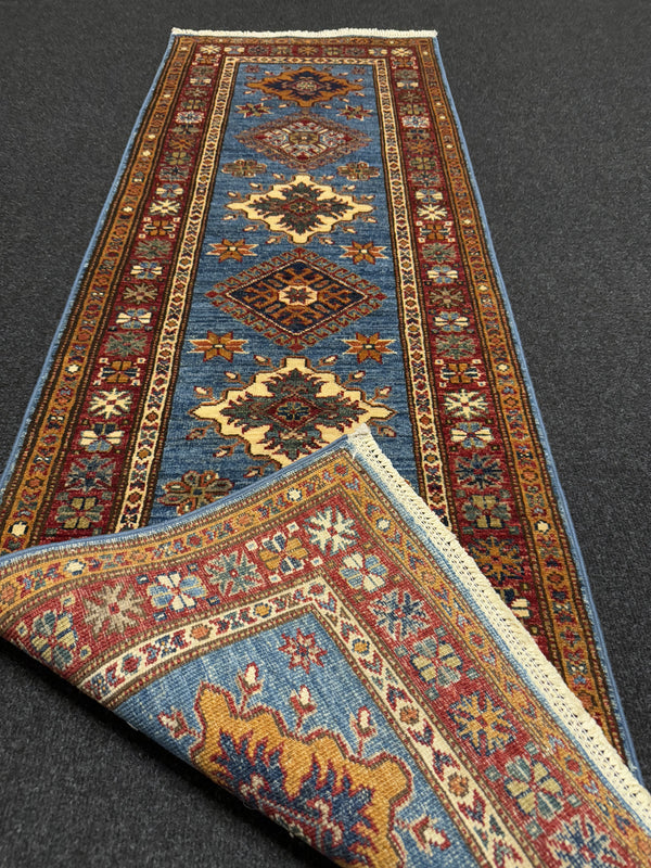 Handknuten fine Kazak‑matta — 175 × 58 cm
