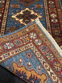 Handknuten fine Kazak‑matta — 175 × 58 cm