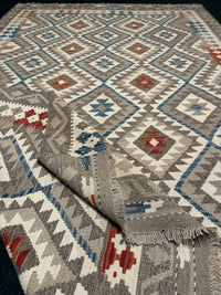 Handvävd Ull kelimmatta - 297 x 194 cm