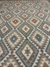 Handvävd Ull kelimmatta - 303 x 220 cm