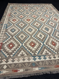 Handvävd Ull kelimmatta - 303 x 220 cm