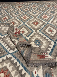 Handvävd Ull kelimmatta - 303 x 220 cm