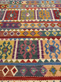 Handvävd Ull kelimmatta - 296 x 208 cm